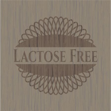 Lactose Free wooden emblem
