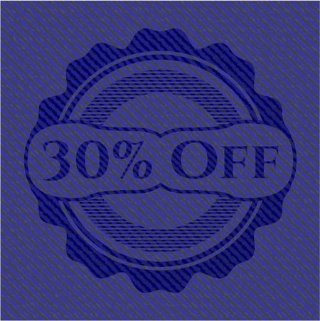 30% Off with jean texture