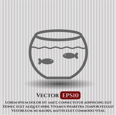 Fishbowl with Fish vector icon