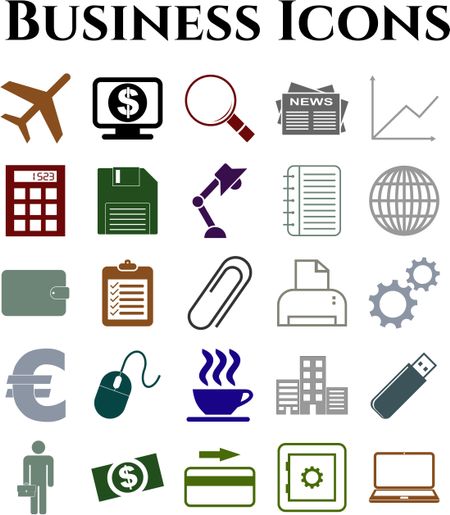 business icon set. 25 icons total. Minimal Modern.