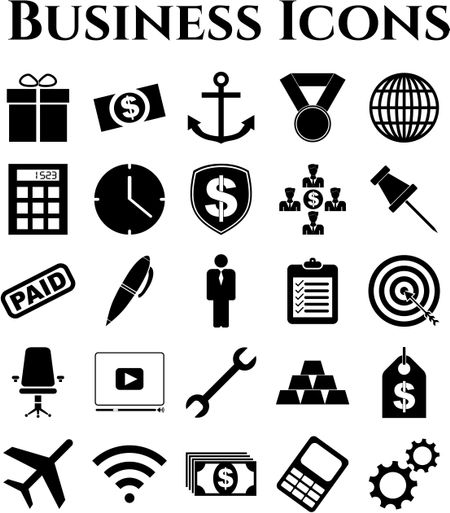 Set of 25 business icons. Quality Icons.