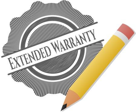 Extended Warranty drawn with pencil strokes