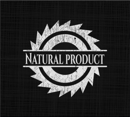 Natural Product written on a chalkboard