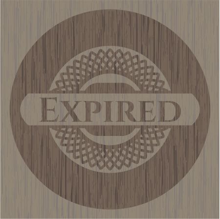 Expired wooden emblem