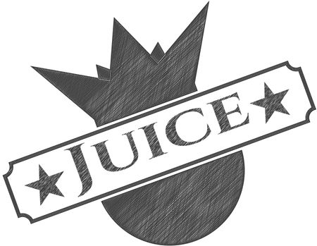 Juice pencil strokes emblem