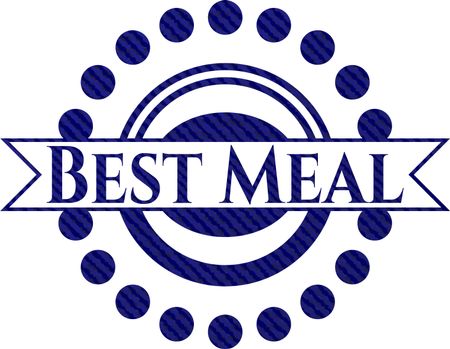 Best Meal emblem with denim texture