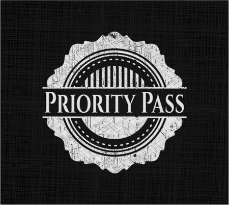 Priority Pass chalkboard emblem