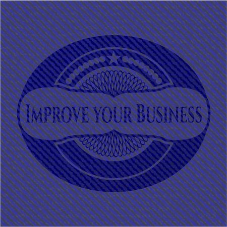 Improve your Business emblem with denim high quality background