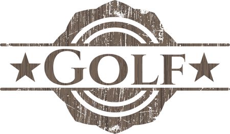 Golf wood icon or emblem