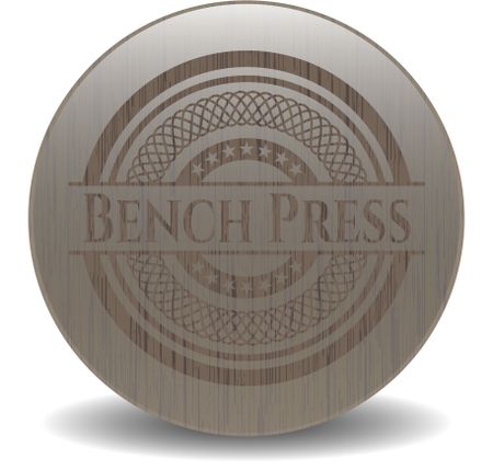 Bench Press wood icon or emblem
