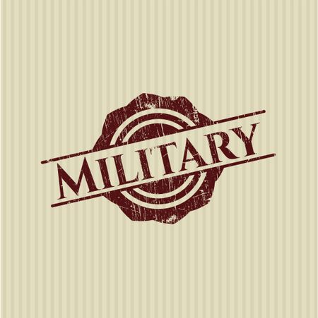 Military rubber stamp with grunge texture