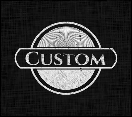 Custom chalk emblem, retro style, chalk or chalkboard texture