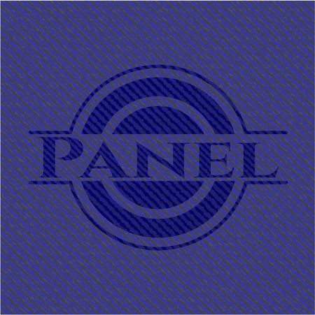 Panel emblem with jean texture
