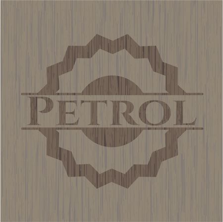 Petrol retro wood emblem