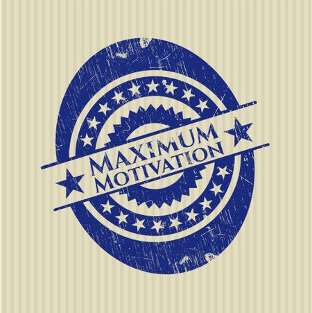 Maximum Motivation grunge stamp