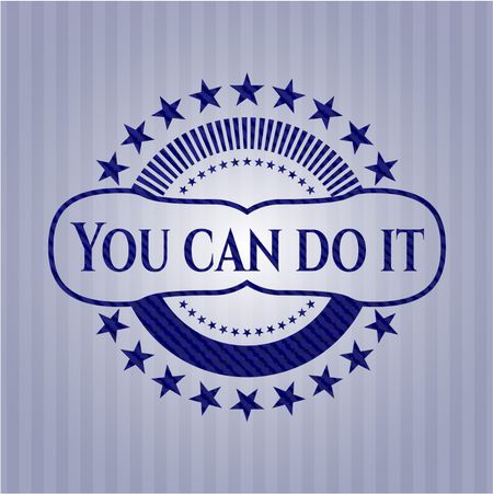 You can do it badge with denim texture