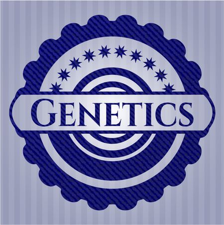 Genetics emblem with jean texture