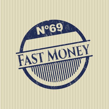 Fast Money grunge stamp