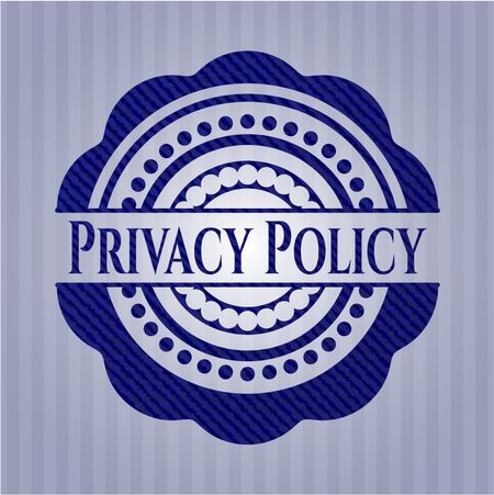 Privacy Policy emblem with jean high quality background
