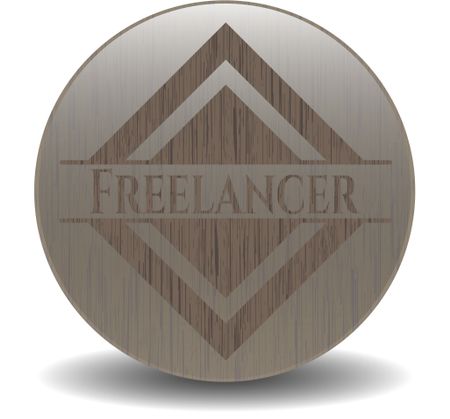 Freelancer wood emblem. Retro
