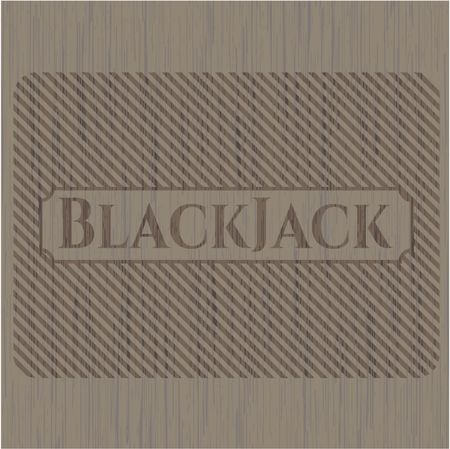 BlackJack wooden emblem