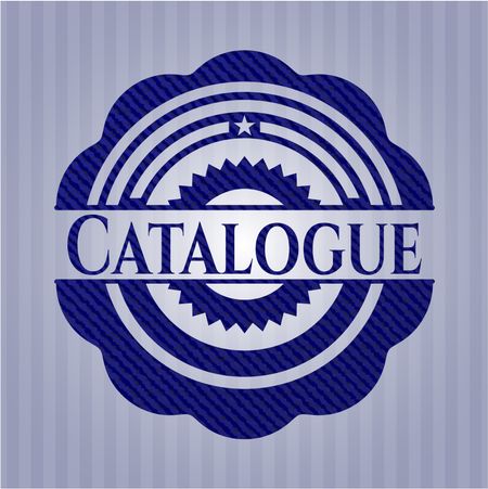 Catalogue jean or denim emblem or badge background