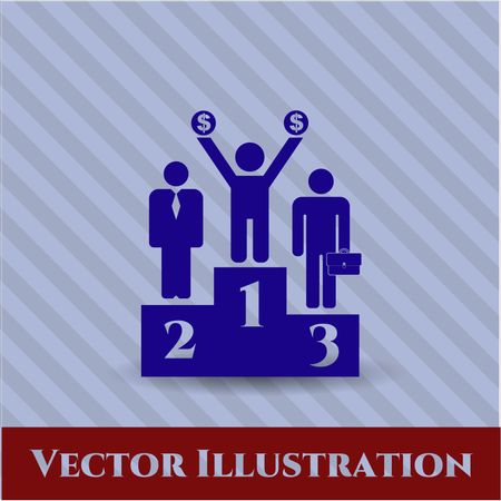 Business competition podium icon vector symbol flat