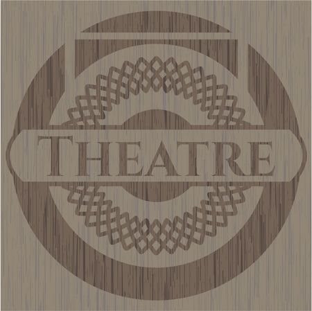 Theatre realistic wooden emblem