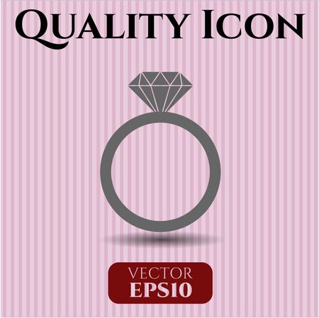 diamond ring icon vector symbol flat eps jpg app web