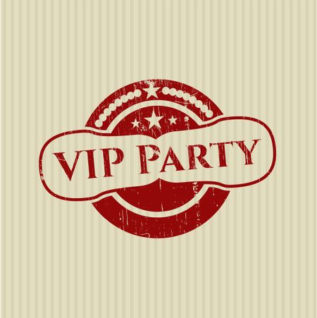 VIP Party grunge style stamp