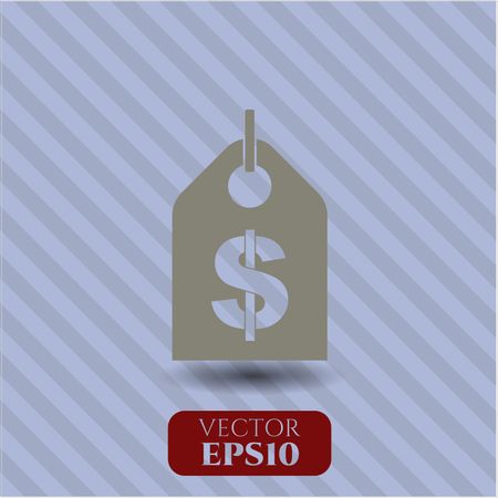 money tag icon vector symbol flat eps jpg app web concept
