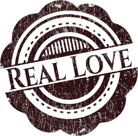 Real Love rubber grunge stamp