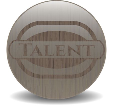 Talent retro wooden emblem