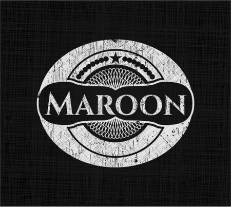 Maroon written with chalkboard texture