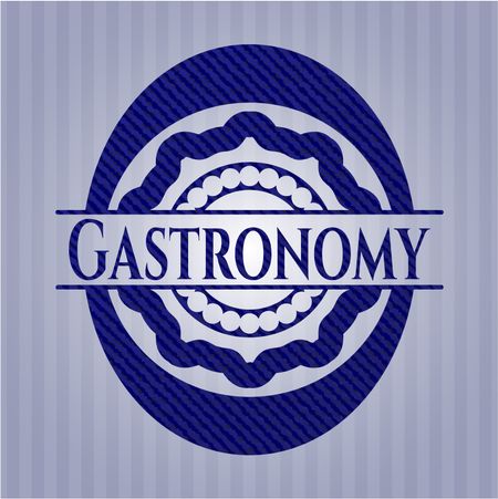 Gastronomy emblem with jean high quality background
