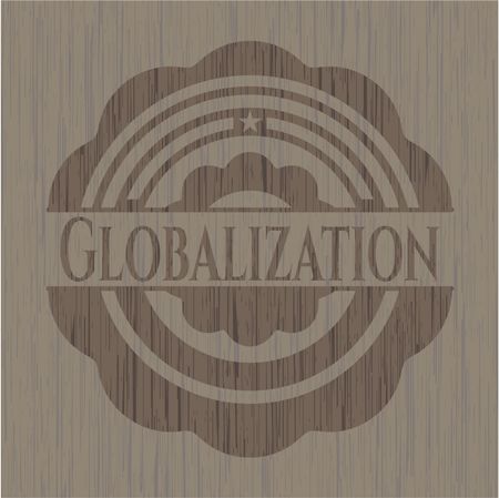 Globalization retro wood emblem