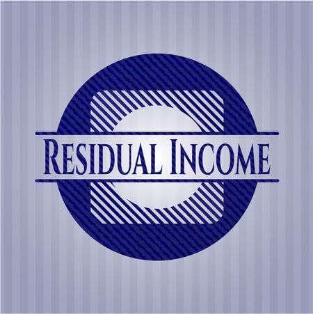 Residual Income badge with denim texture