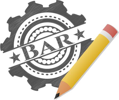 Bar pencil strokes emblem
