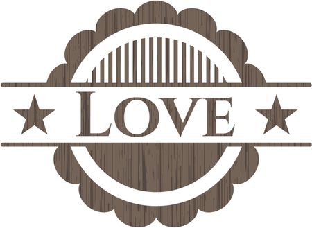 Love wooden emblem