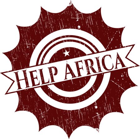 Help Africa rubber seal with grunge texture