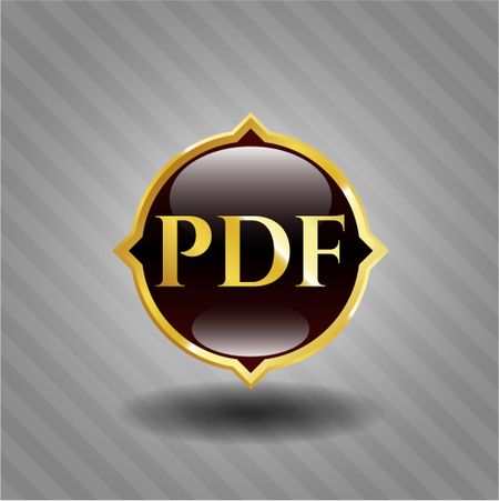 PDF golden badge or emblem