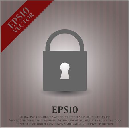 closed lock icon vector symbol flat eps jpg app web