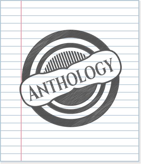 Anthology emblem drawn in pencil