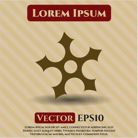 ninja star icon vector symbol flat eps jpg app web concept