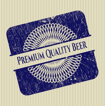 Premium Quality Beer rubber stamp with grunge texture