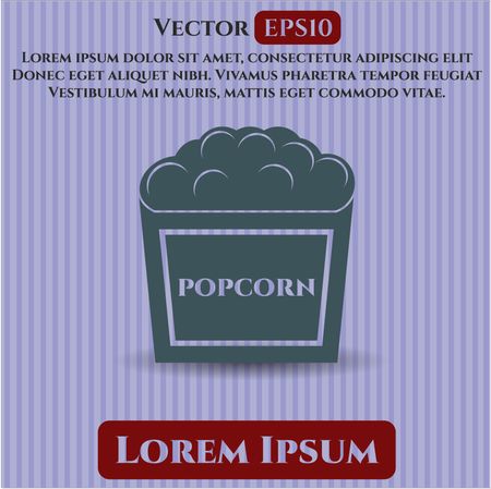 popcorn icon vector symbol flat eps jpg app web concept website