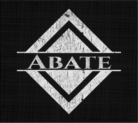 Abate chalkboard emblem on black board