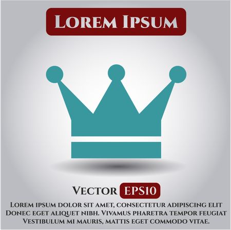 crown icon vector symbol flat eps jpg app web concept website