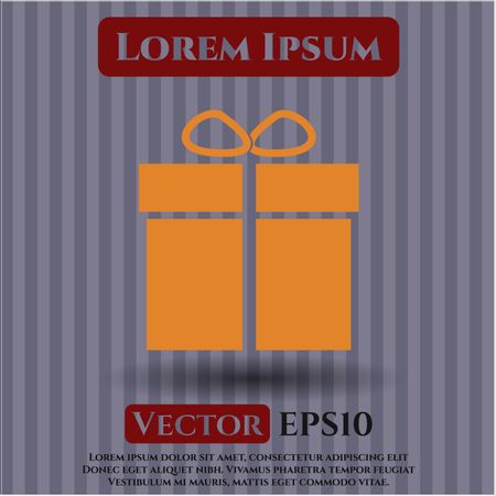 gift box icon vector symbol flat eps jpg app web concept website