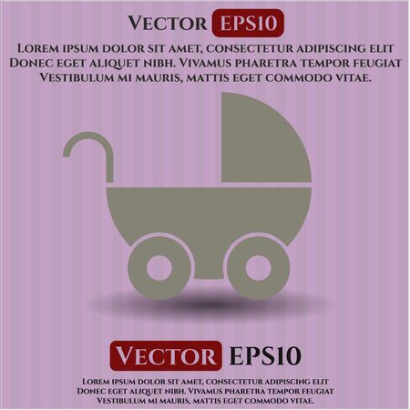 baby cart icon vector symbol flat eps jpg app web concept
